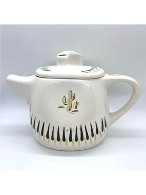 Vintage MCM Red Wing Pottery Dessert Cactus Coffee Tea Pot